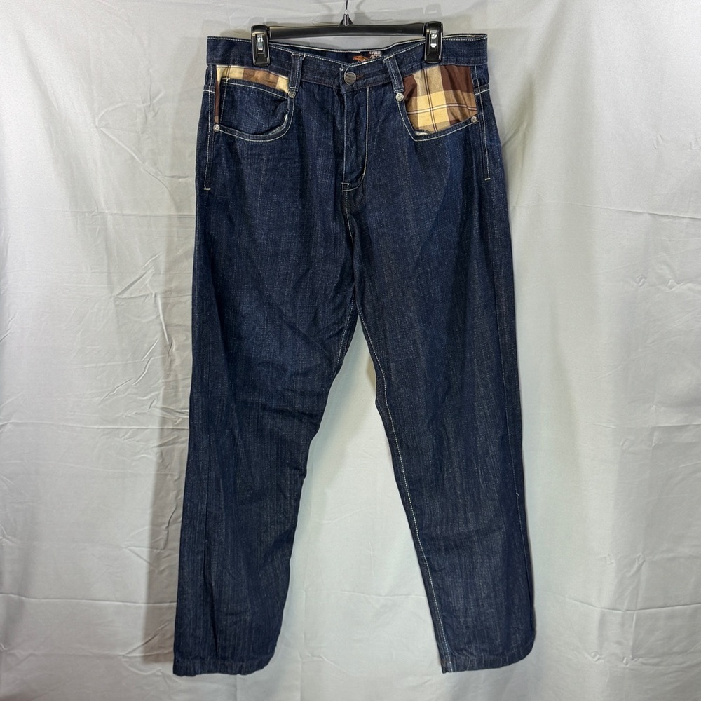 Evolution in Design Jeans Mens 36x34 Blue Denim Expedition Evolved Patches Pants